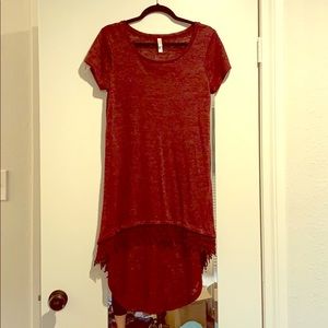 Maroon High/ low shirt or dress
